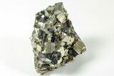 Sphalerite and Quartz on Gleaming, Striated Pyrite - Peru #238943-2